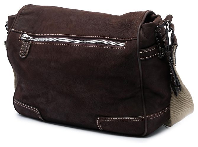 Bandolera LOEWE Anagram de nubuck marrón Castaño Marrón oscuro - vista 2