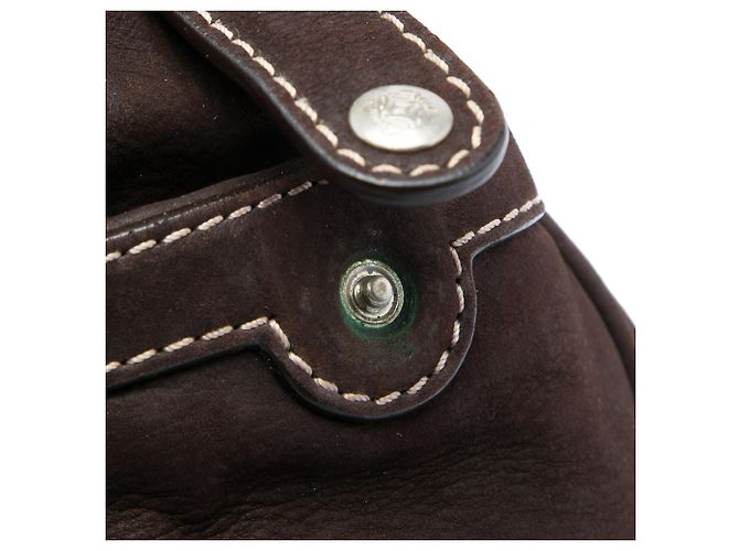 Bandolera LOEWE Anagram de nubuck marrón Castaño Marrón oscuro - vista 5