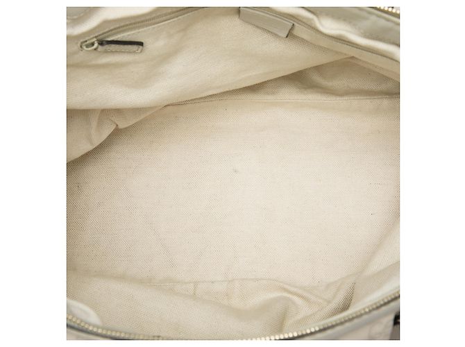 Borsa Satchel Gucci White Guccissima Sukey Bianco - vista 4