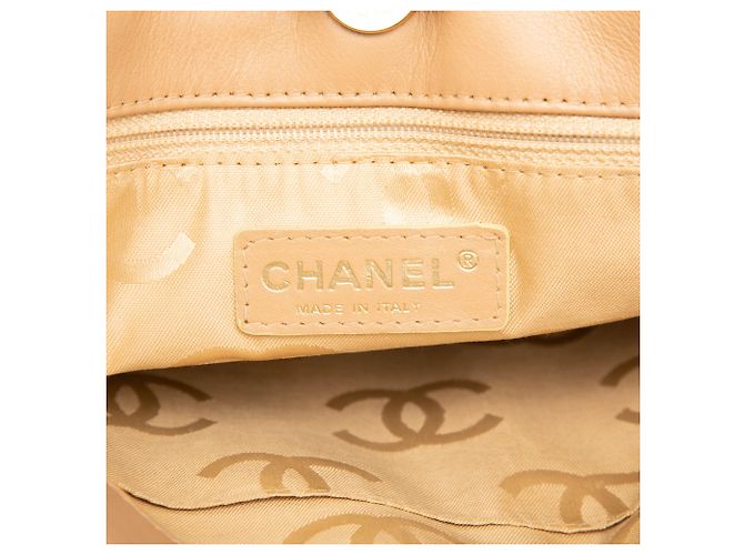 Chanel Beige Small CC Calfskin Wild Stitch Tote - vista 5