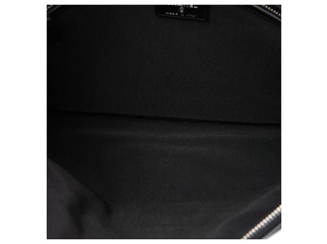 Clutch Chanel Deauville O Case Large in feltro di lana nero - vista 4