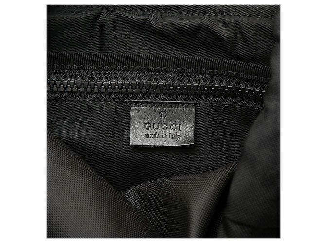 Gucci Black Canvas Techno Web Animalier Backpack - view 5