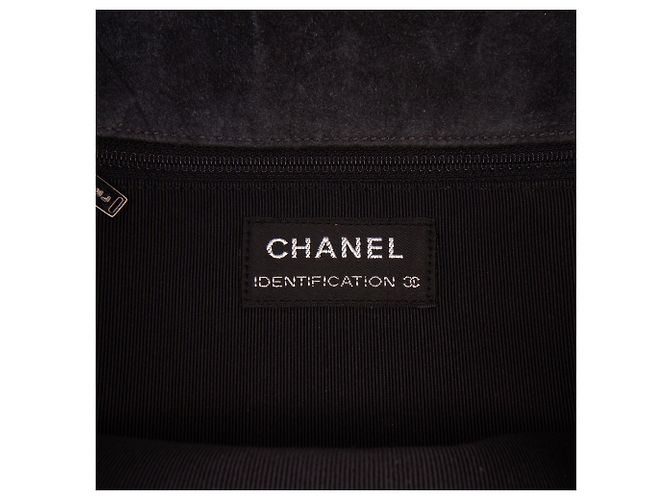 Chanel Gray Identification Suede Patchwork Reissue 2.55 Flap Marrom Cinza antracite - vista 5