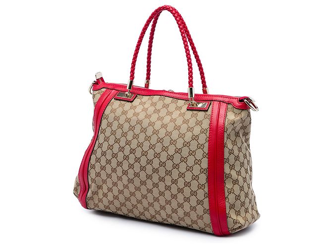 Gucci Bella Convertible Tote aus beigem GG Canvas - Ansicht 2