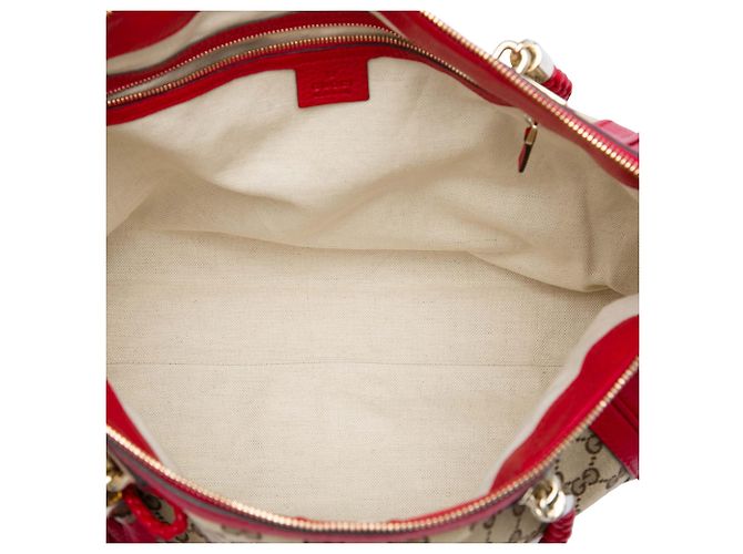 Gucci Bella Convertible Tote aus beigem GG Canvas - Ansicht 4