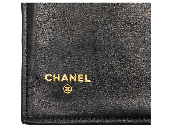 Cartera larga Chanel Black CC Caviar French Negro - vista 5