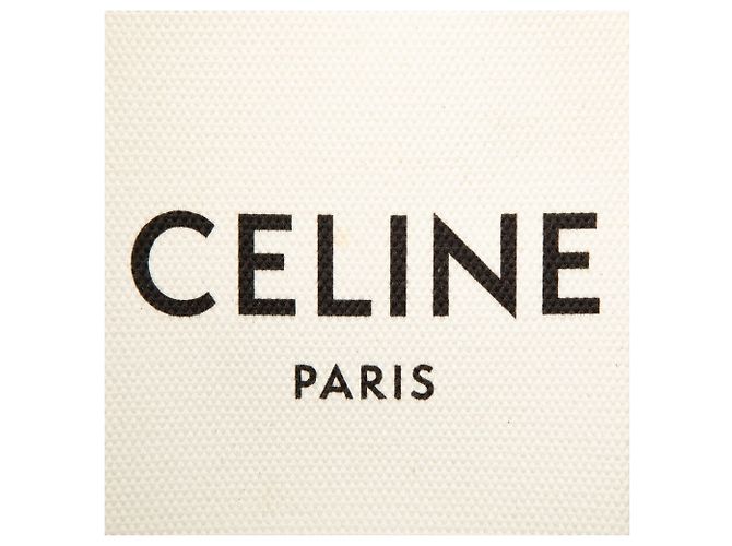 Céline Celine Mini Canvas Vertical Cabas Tote Marron Beige - vue 5