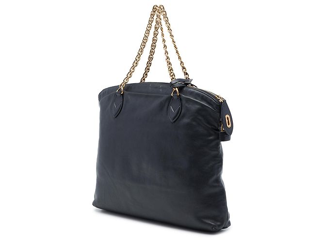 Borsa Louis Vuitton Black Limited Edition Calfskin Boudoir Lockit Chain Bag Nero - vista 2