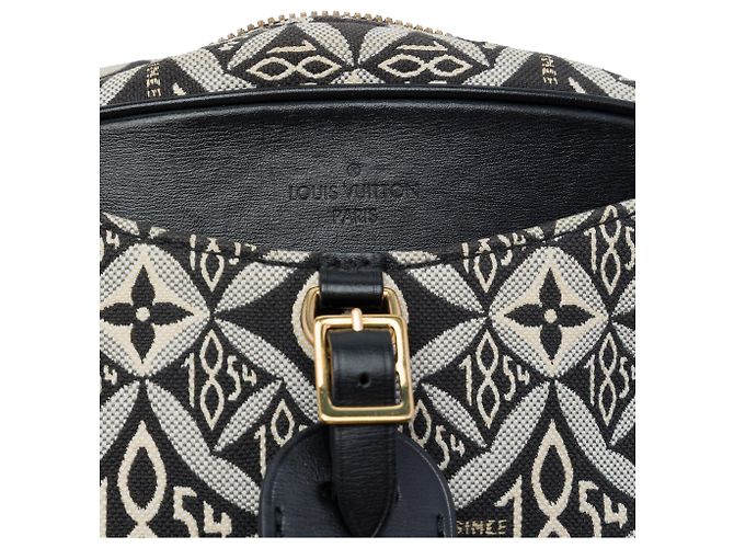 Louis Vuitton Black Monogram Jacquard Since 1854 Mini Deauville Nero - vista 5