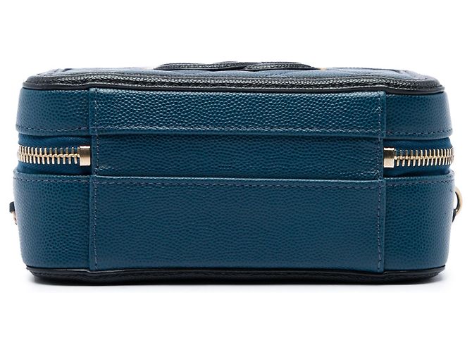 Chanel Blue Small Bicolor Caviar CC Filigree Vanity Case Bleu - vue 3