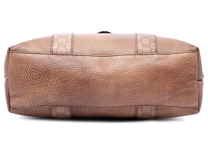 Bamboo Gucci Libeccio Shopper aus Kalbsleder in Braun Medium mit Guccissima-Besatz und Bambus - Ansicht 3