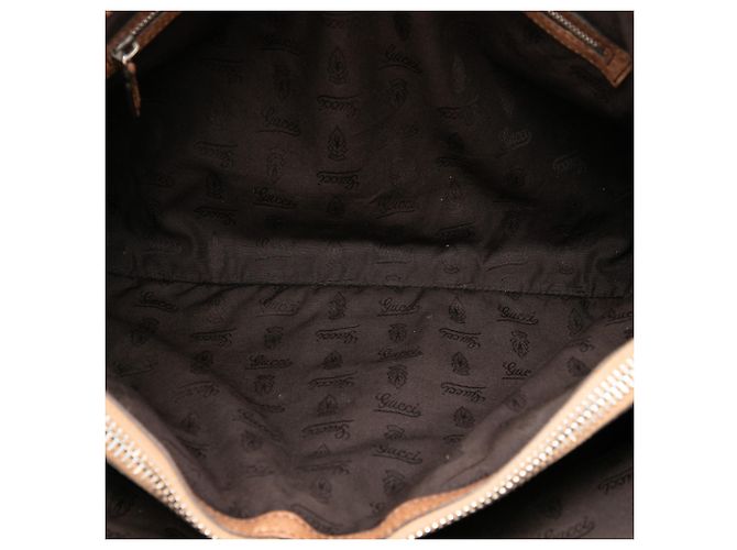 Bamboo Gucci Libeccio Shopper aus Kalbsleder in Braun Medium mit Guccissima-Besatz und Bambus - Ansicht 4
