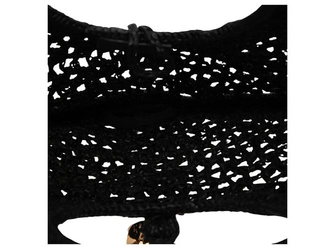 Jacquemus Black Raffia Le Spiaggia Coeur Handtasche Schwarz - Ansicht 4
