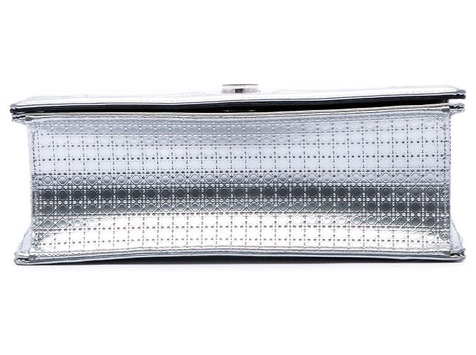 Dior Diorama Crossbody-Tasche aus Lackleder Silver Microcannage Silber - Ansicht 3