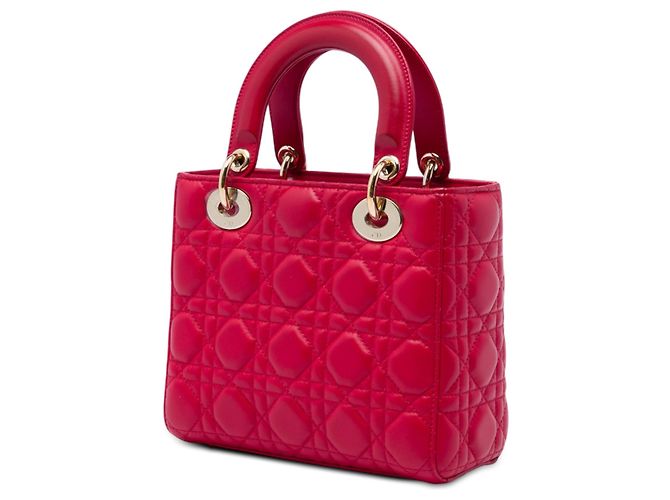 Dior Red Small Lambskin Cannage MyABCDior Lady Dior Vermelho - vista 2