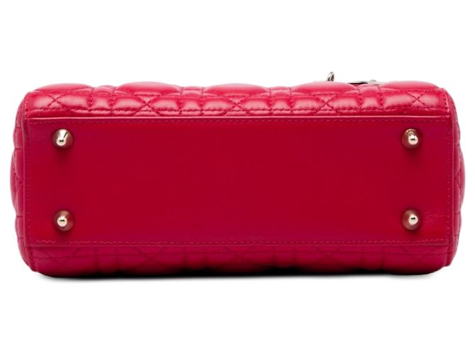 Dior Red Small Lambskin Cannage MyABCDior Lady Dior Vermelho - vista 3