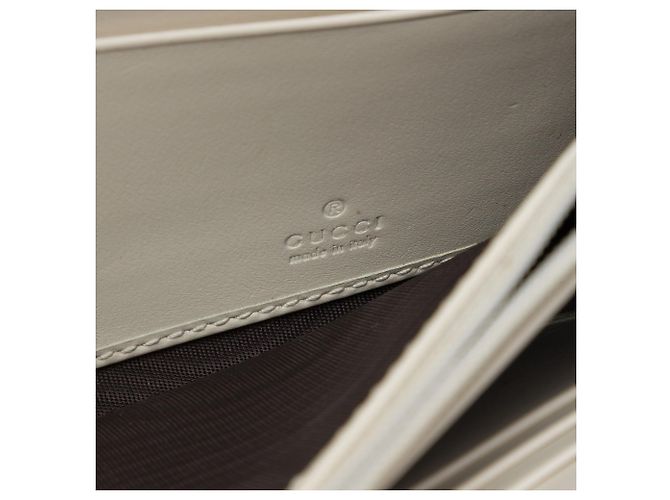 Padlock Cartera con cadena Gucci White Guccissima con candado Blanco - vista 5