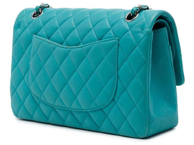 Chanel Blue Medium Classic Lambskin Double Flap - view 2
