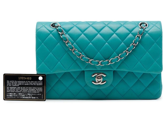 Chanel Blue Medium Classic Lambskin Double Flap - view 7