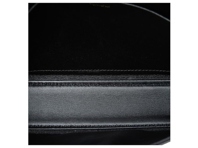 Céline Celine Claude Schultertasche aus glänzendem schwarzem Kalbsleder Triomphe - Ansicht 4
