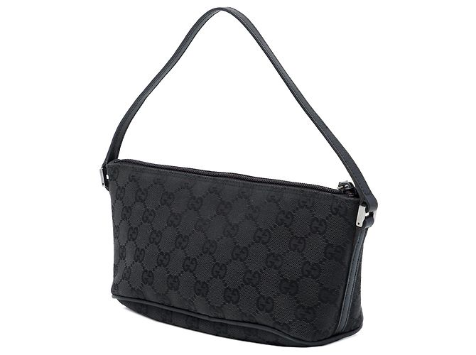 Gucci Black GG Canvas Boat Negro - vista 2