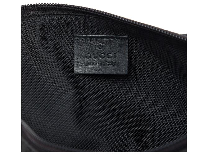 Gucci Black GG Canvas Boat Negro - vista 5