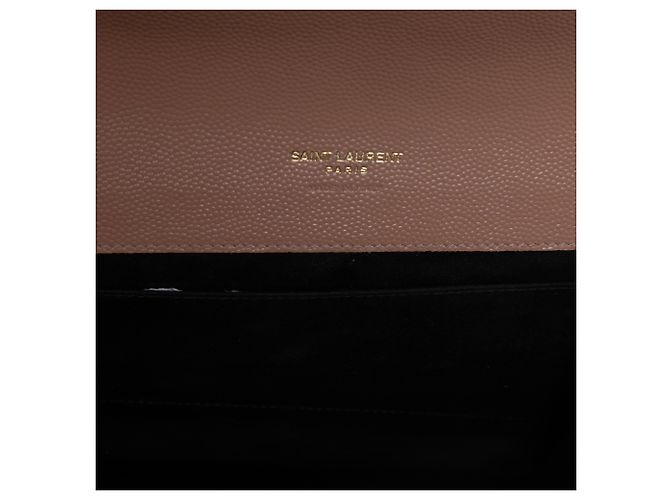Autre Marque Bolso de solapa Saint Laurent Brown Grain De Poudre Cassandre Matelasse Castaño Caramelo - vista 5