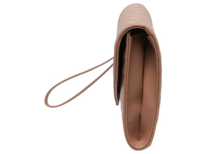 Autre Marque Bolso de solapa Saint Laurent Brown Grain De Poudre Cassandre Matelasse Castaño Caramelo - vista 7