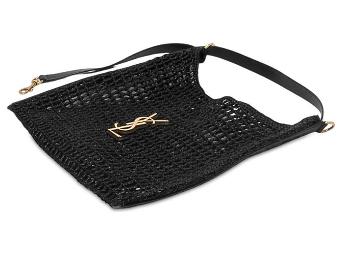 Autre Marque Borsa a tracolla Oxalis in rafia crochet nera Saint Laurent Nero - vista 2