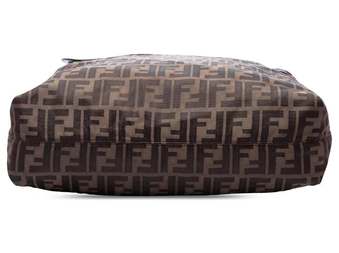 Sac Satchel Fendi en toile Zucca marron - vue 3