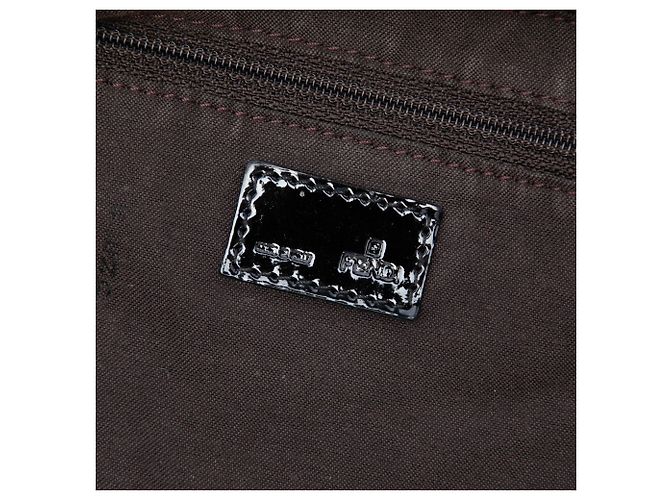 Sac Satchel Fendi en toile Zucca marron - vue 5