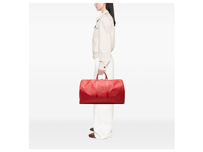 Louis Vuitton Red Epi Keepall 55 Rosso - vista 6