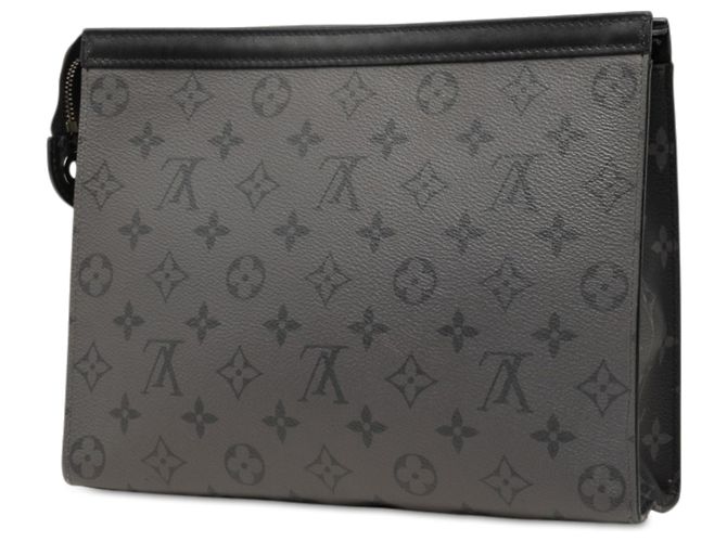 Louis Vuitton Gray Monogram Eclipse Reverse Pochette Voyage MM Brown - view 2