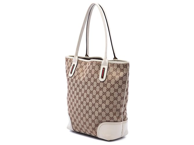 Gucci Princy Tote aus beigem GG Canvas - Ansicht 2