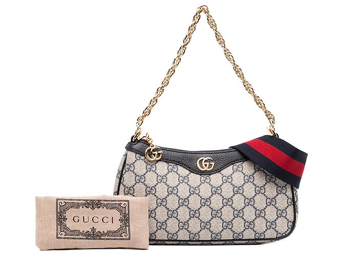 Borsa Satchel Gucci Ophidia Small GG Supreme Web Beige - vista 7