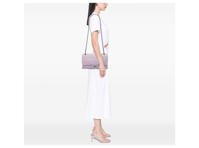 Chanel Purple Quilted Lambskin Reissue 2.55 Double Flap 227 Lila - Ansicht 5