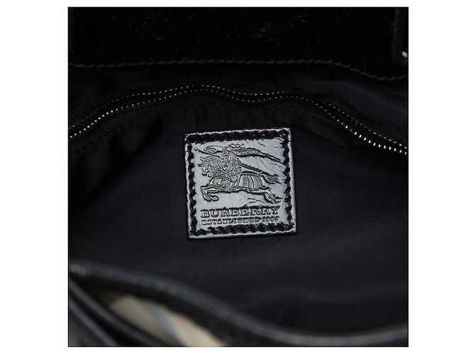 Burberry Gray Beat Check Nylon Schultertasche Braun - Ansicht 5