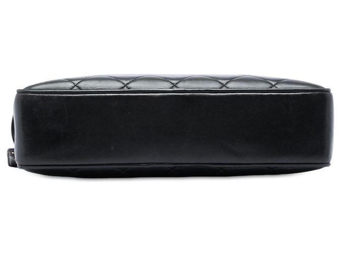 Bolso de hombro Chanel de piel de cordero acolchada negra Negro - vista 3
