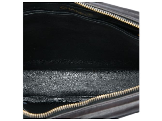 Bolso de hombro Chanel de piel de cordero acolchada negra Negro - vista 4