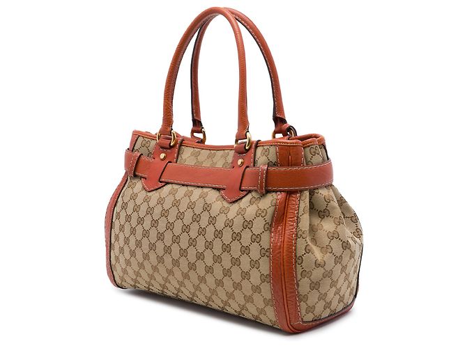 Gucci Running Tote aus beige GG Canvas - Ansicht 2