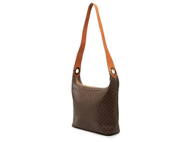 Céline Bolso de hombro Celine Brown Macadam Coated Canvas Castaño - vista 2