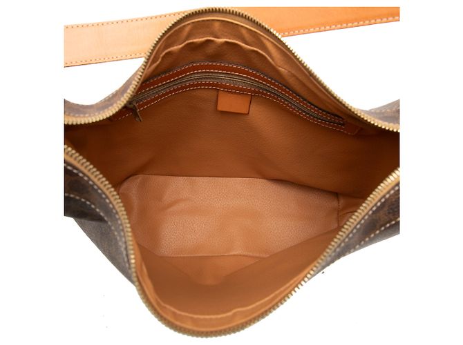 Céline Bolso de hombro Celine Brown Macadam Coated Canvas Castaño - vista 4