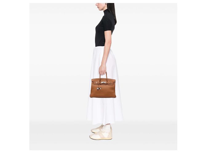 Hermès Brown Togo Birkin Retourne 35 Castaño - vista 6