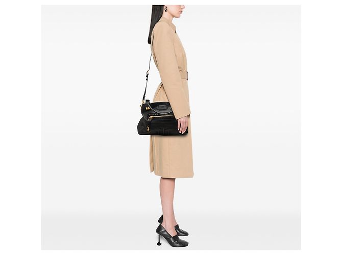 Borsa Satchel Margaret Chloé in pelle di vitello grana naturale nera - vista 6