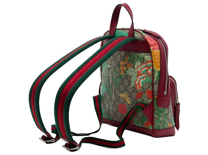 Zaino Gucci Beige Small GG Supreme Web Tian - vista 2