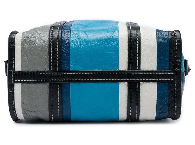 Balenciaga Borsa Shopper Bazar in pelle di agnello blu S - vista 3