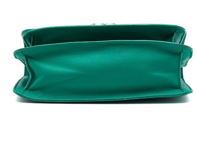 Chanel Green Small Quilted Caviar CC Box Flap Verde - vista 3