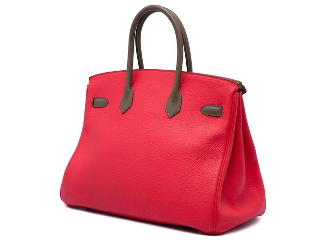 Hermès Pink Tricolor Clemence and Swift Birkin Cascade Retourne 35 Rosa - vista 2