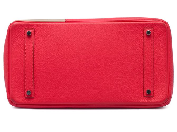 Hermès Pink Tricolor Clemence and Swift Birkin Cascade Retourne 35 Rosa - vista 3