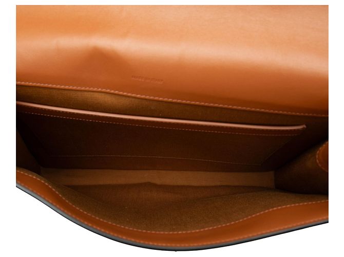 Céline Pouch da polso con patta Celine Triomphe in tela rivestita marrone Marrone scuro - vista 4